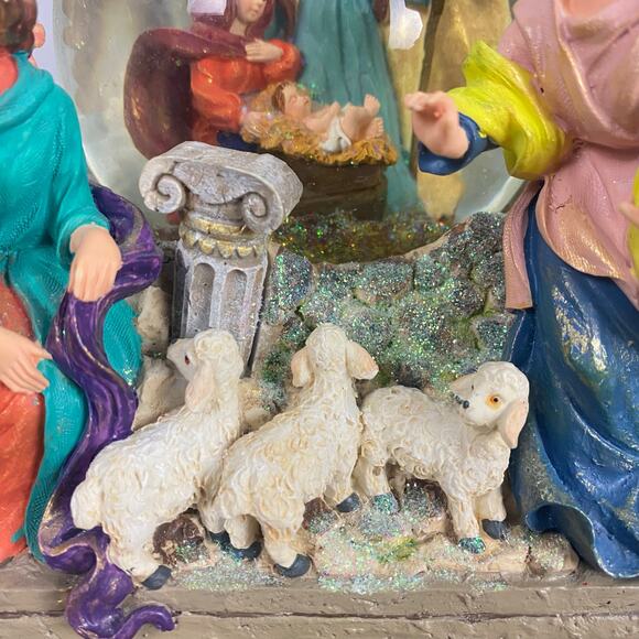 Christopher Radko Nativity Snow Globe Limited Edition Vintage 90s Christmas Ange - Picture 6 of 16